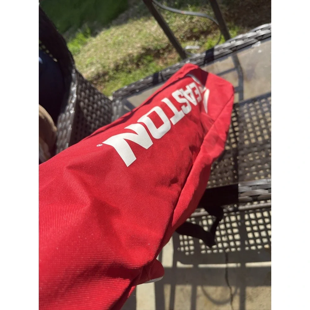 Easton Baseball Softball Equipment Bag Red White Canvas Duffel Bat Gear Bag